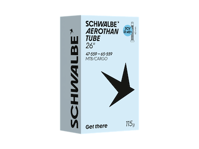 Schwalbe Aerothan Plus slange 26" (47/65-559) med SCV Clik ventil - SCV13-AE+