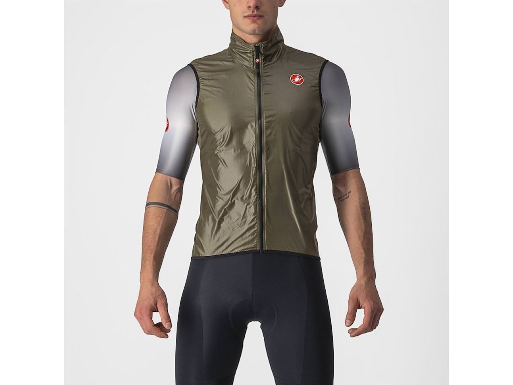 Castelli Aria Vest - Cykelvest - Moss Brown - L