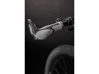 FORCE håndtag MTB med integreret bar ends 113 mm - Sort-grå
