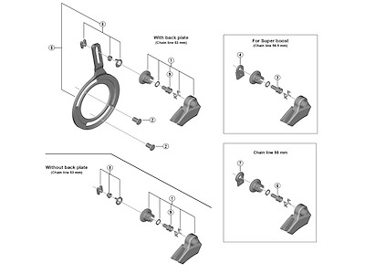 Shimano Steps plademonteringsskrue til kædefanger model CD-EM800