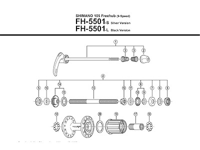 Shimano konus venstre til bagnav FH-5501-S