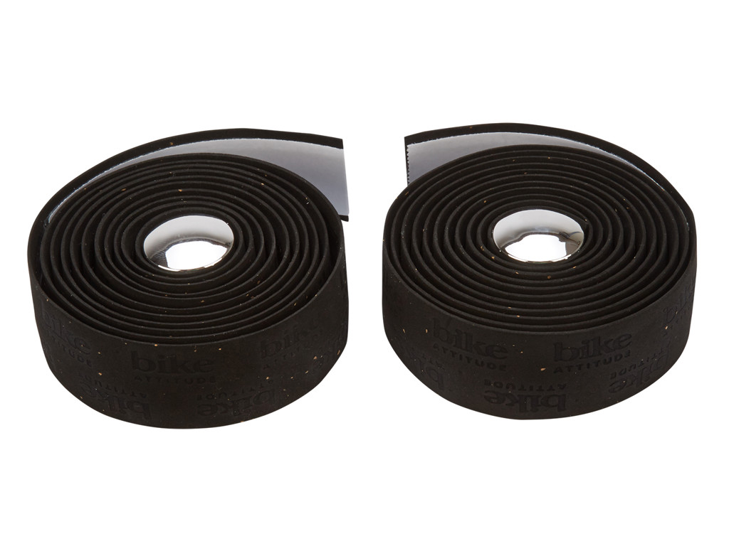 Bike Attitude Styrbånd - Sort kork med gel - Inkl. propper 