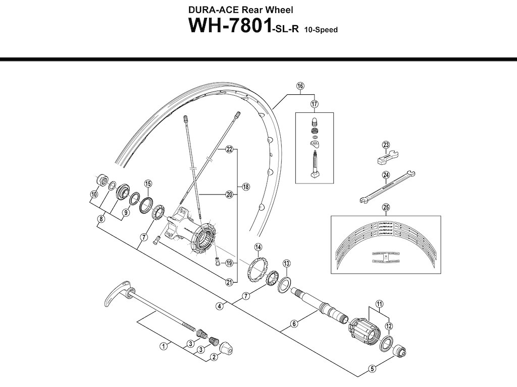 Shimano støvkappe indvendig til baghjul WH7801-SL