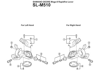 Shimano skiftegrebsindikator højre til SL-M510