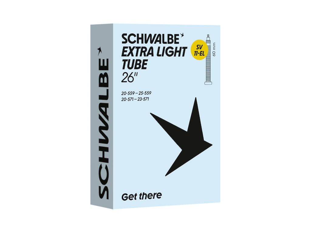 Schwalbe Extra Light slange 26" (20/25-559) med 60mm lang racerventil SV11-EL