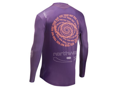 Northwave - Edge 2 LS - Cykeltrøje - Lange Ærmer - Mørk Lilla/Orange