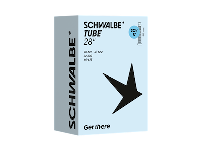 Schwalbe slange 28" (28/47-622/635) med 40mm SCV Clik ventil - SCV17A