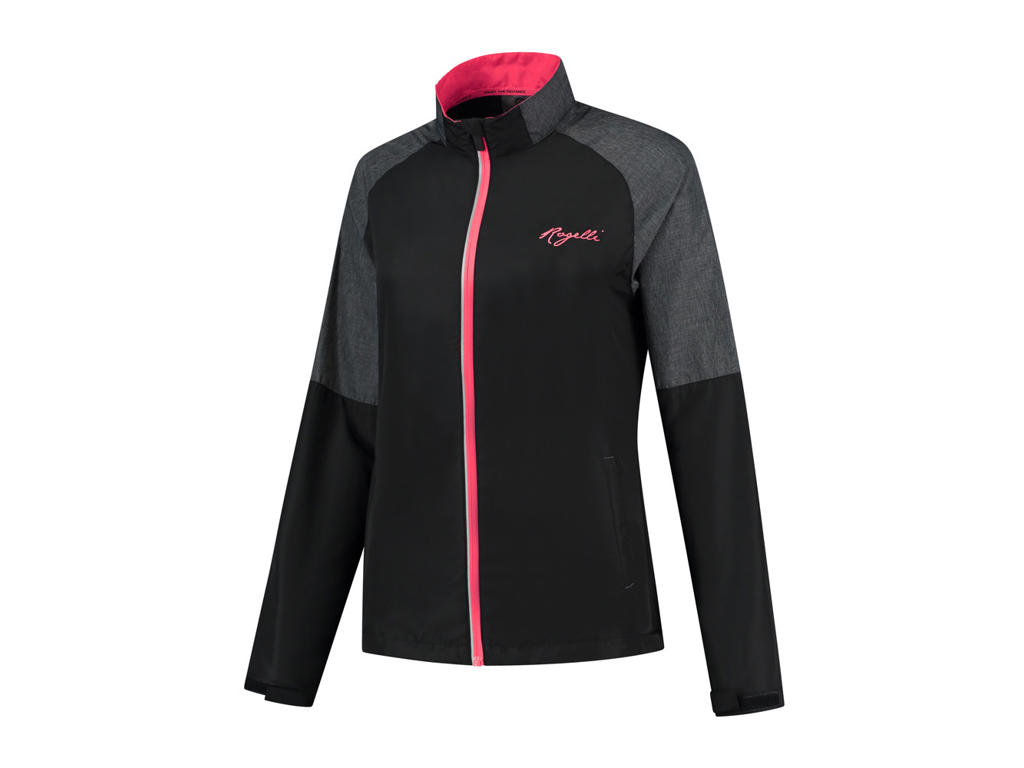 Rogelli Enjoy - Sports jakke Dame - Airbloc - Melange sort pink - Str. 2XL
