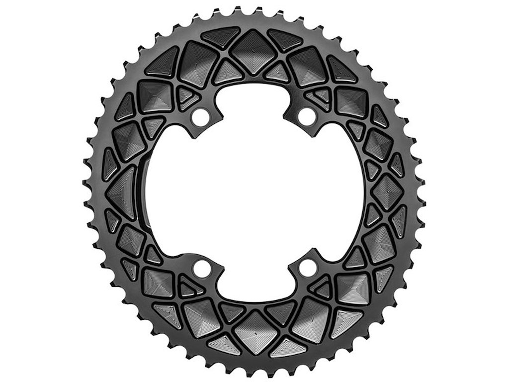 Absolute Black stor oval klinge ø110 Shimano sort