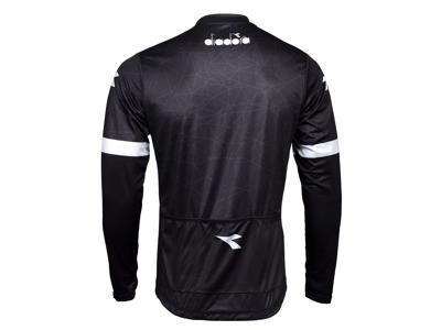 Diadora Valter - Cykeltrøje med lange ærmer - Str. M - Sort/Hvid