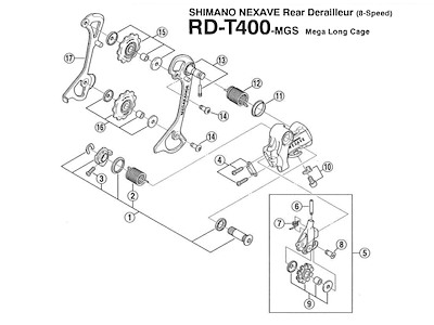 Shimano kædefører RD-T400