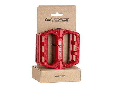 FORCE Hot pedaler i aluminium - Rød