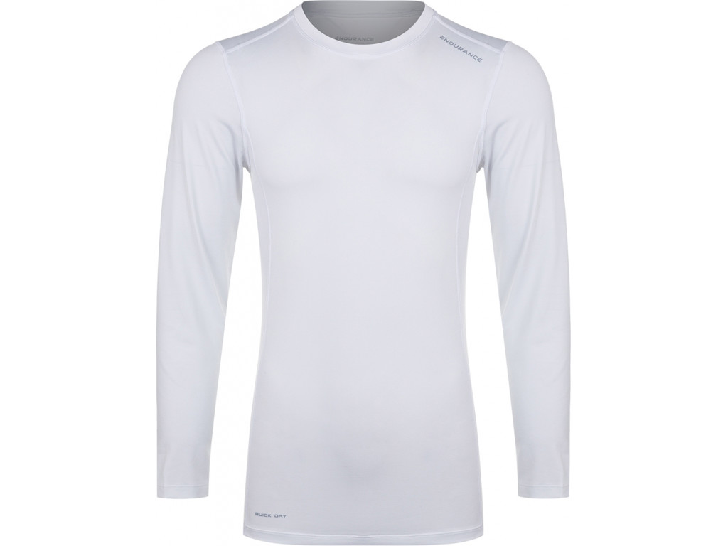 Endurance Power - T-shirt m. lange ærmer - Herre - Hvid