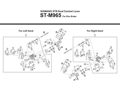 Shimano XTR grebsaksel højre til model ST-M965