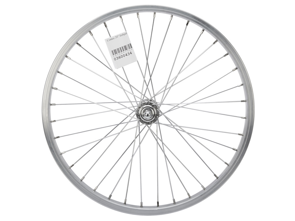 Contec 20" forhjul - Aluminiumsfælg - 19-405 -2 mm eger - Sølv