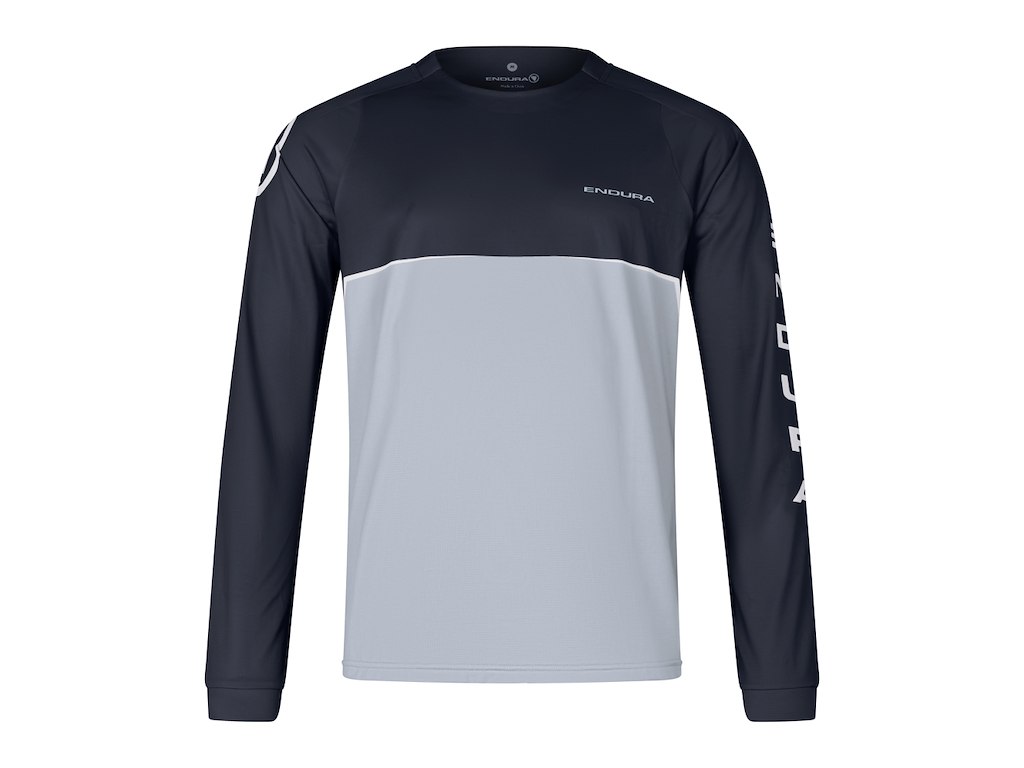 Endura - CORE PRINTED TEE - Cykeltrøje - Lange ærmer - Sort-Grå -  XL