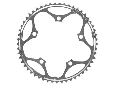 Stronglight klinge - 53 tands - ø130 - 5 huller - 9/10 speed - Zicral alu - Sølv