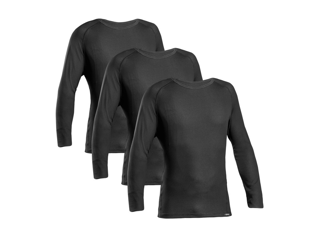 GripGrab Ride Thermal Base Layer 3-Pak - Svedundertrøje L/Æ - Sort