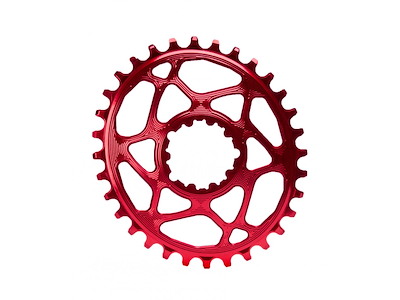 Absolute Black Klinge 36T direkte montering Oval SRAM GXP Rød