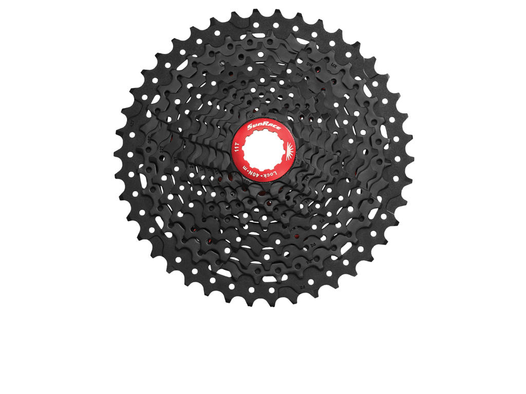 Sunrace CSMX8 - Kassette 11 gear - 11-42 tands - MTB - Til Shimano eller Sram - Sort