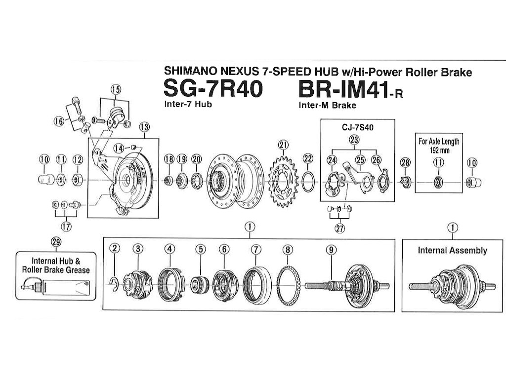 Shimano Nexus 7 - Stop ring for SG-7R40 og 7R41