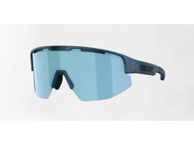 Bliz Matrix Small (30) - Cykelbriller -  Smoke Ice Blue Mirror Lens - Mat Blå