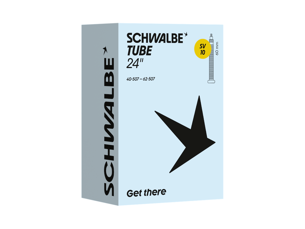 Schwalbe slange 24" (40/62-507) med 60mm lang racerventil SV10