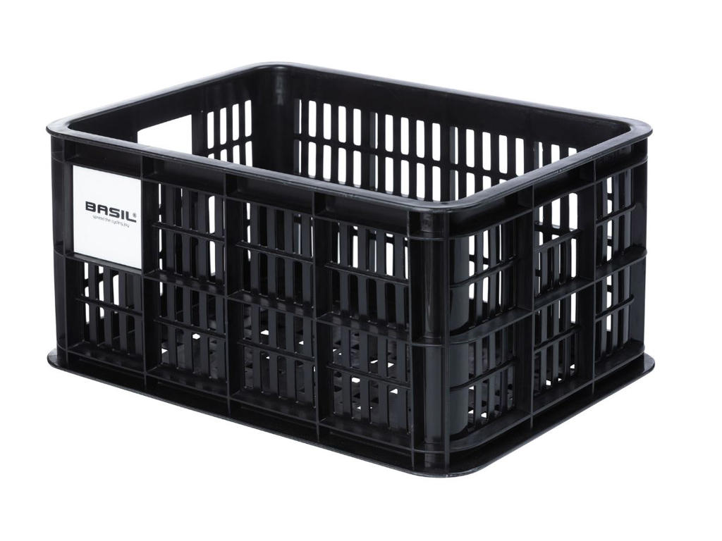 Basil Crate S - Plast kurv til MIK - Til opbevaring eller bagagebærer - Sort - 95% recycled material