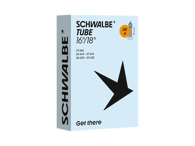 Schwalbe slange 16/18" (28/37-340/355) med 32mm lang Dunlop ventil DV4