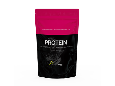 PurePower Proteinpulver - Valleproteindrik - Hindbær 400 g