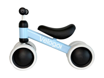 Velogo - Løbecykel fra 1 år - 4 hjul - Lyseblå