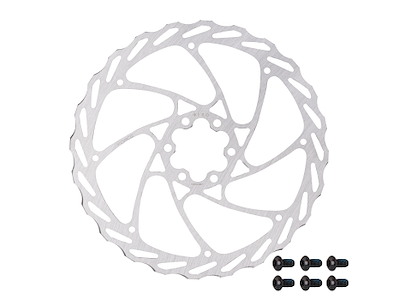 FORCE 4 bremseskive 180 mm 6 huls sølv