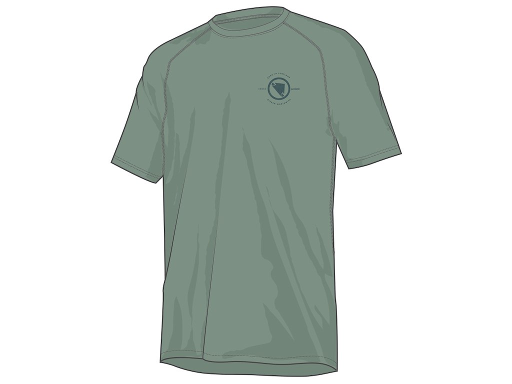 Endura LOOP TECH TEE - Cykeltrøje - Korte ærmer - Sage Green - Str. L