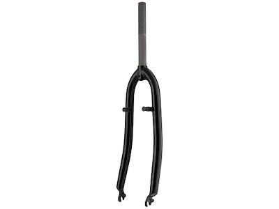 FORCE forgaffel trekking 28" stål 1" med gevind (100mm) 200 mm langV-bremse - blank sort