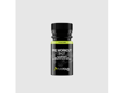 PurePower Pre-workout Shot - PWO Energishot - Cola Lime - med Koffein - 60 ml