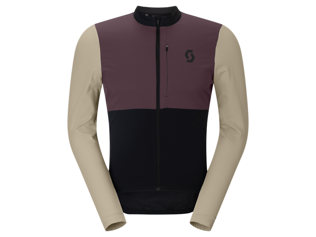 SCOTT Endurance Warm - Cykeltrøje - Lange ærmer - Herre - Sort/Cocoa Red - Str. 2XL SCOTT Endurance Warm - Cykeltrøje - Lange ærmer - Herre - Sort/Cocoa Red - Str. 2XL