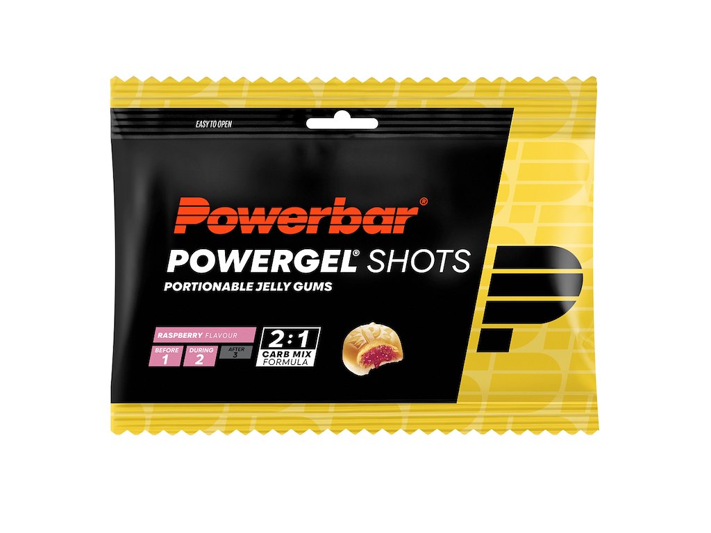 Powerbar - PowerGel shots - Vingummi - Hindbær.