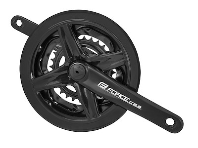 FORCE C8.5 kranksæt 48/38/28 tands klinger stål 175 mm alu pedalarme til firkantet aksel