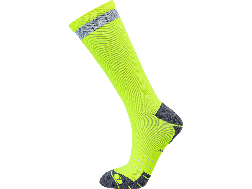 Endurance Torent Reflective Mid Length - Løbestrømper - Safety Yellow -  Str. 35/38