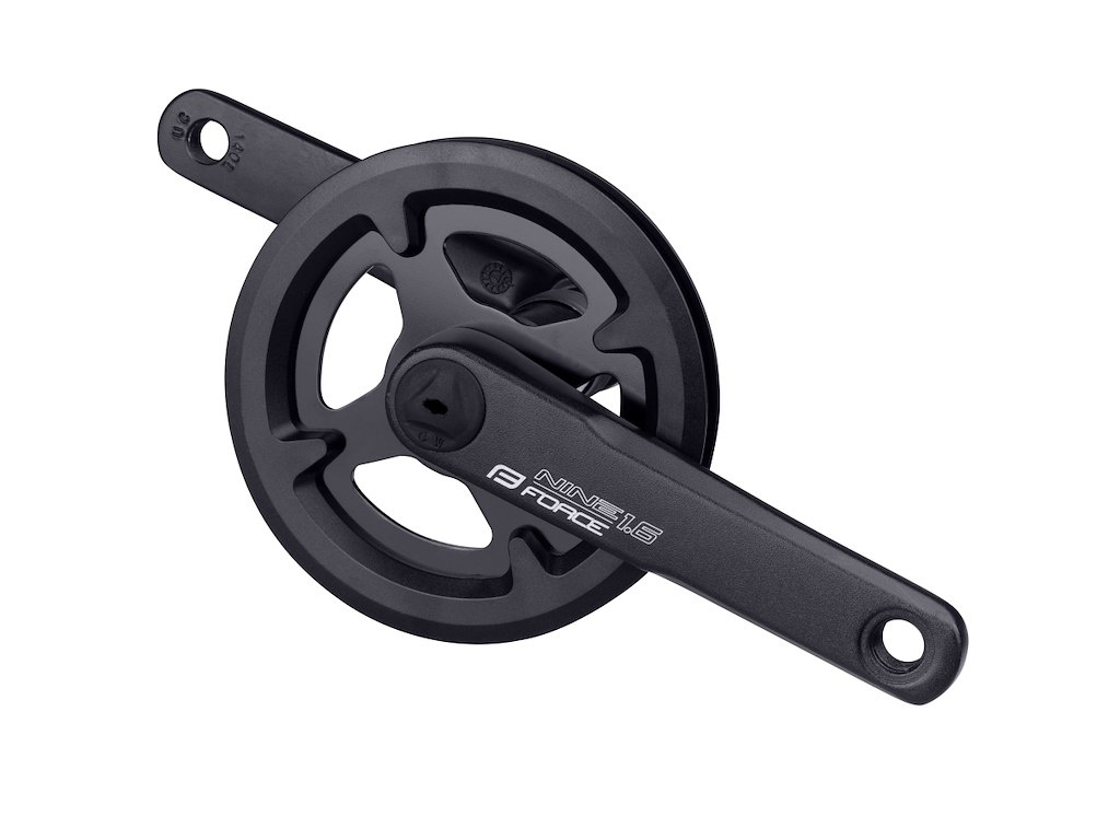 FORCE NINE1.6 kranksæt med 30 tands klinge stål 140 mm alu pedalarme til firkantet aksel