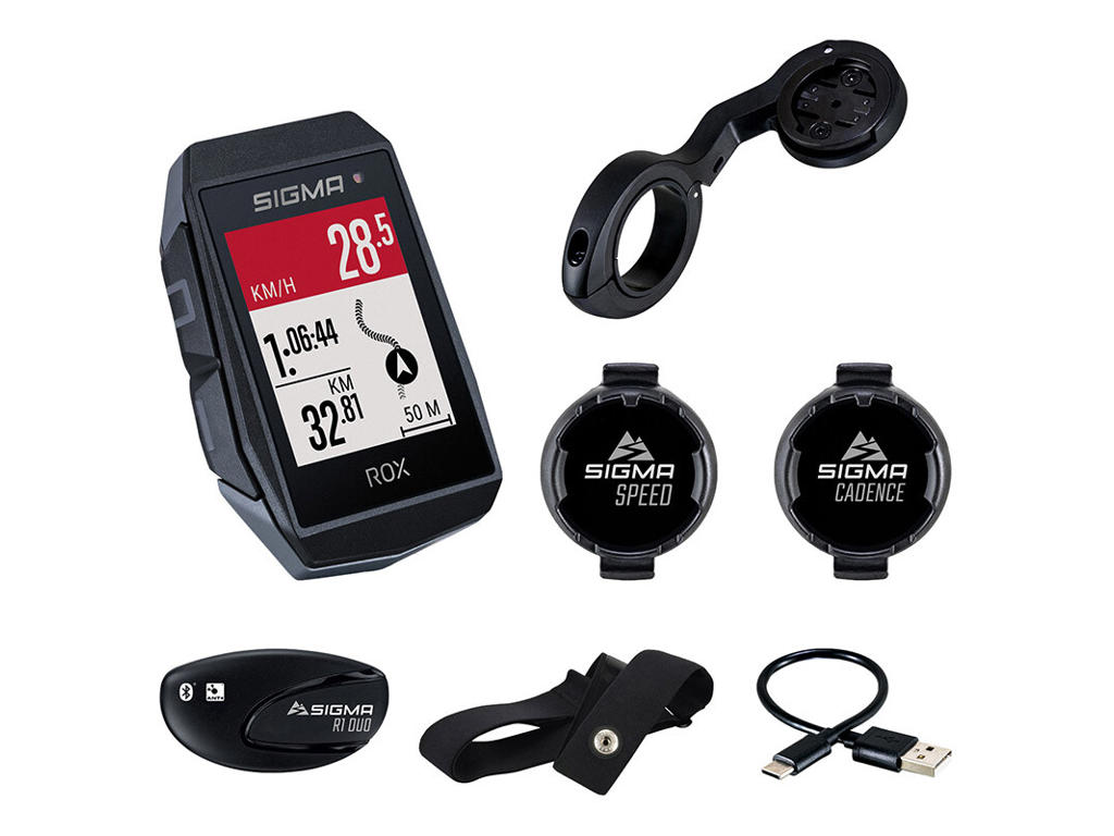 Sigma ROX 11.1 Evo - Cykelcomputer med GPS - Sensor Bundle - Sort