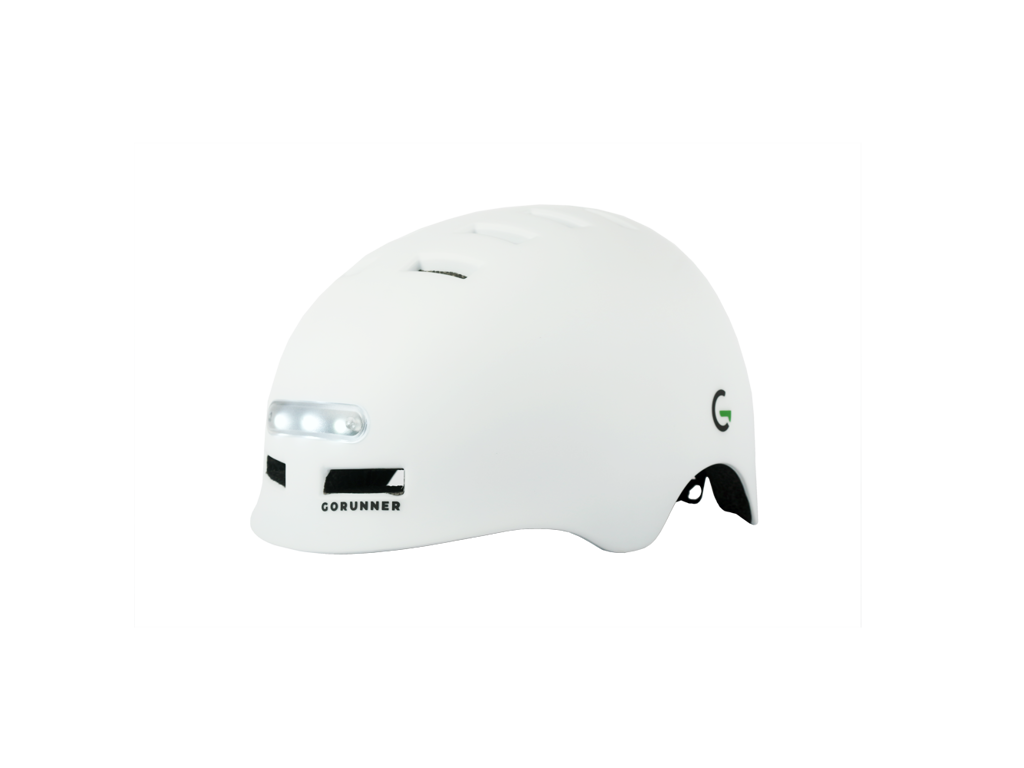 Gorunner - LED Cykelhjelm - Hvid