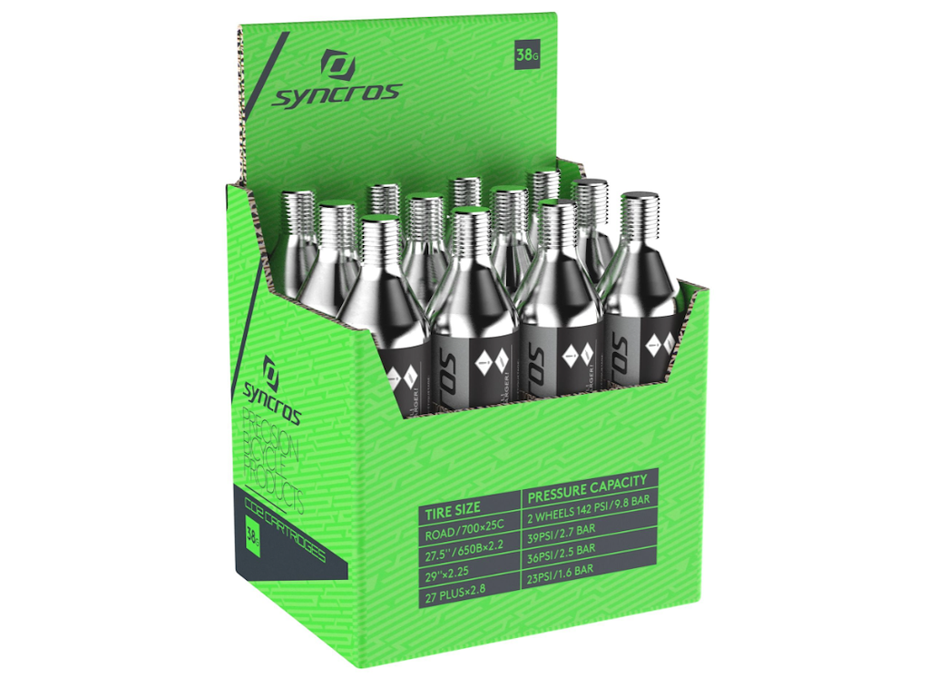Syncros Co2-patroner 38 gram, Pakke med 12 stk