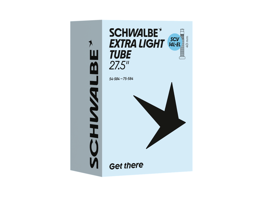 Schwalbe Extra Light slange 27,5" (54/75-584) med 40mm lang SCV Clik ventil SCV14L-EL