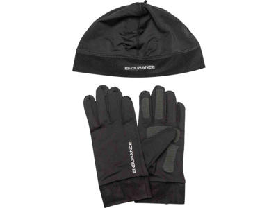 Endurance Gubeng - Løbehandsker & Hue - Sort