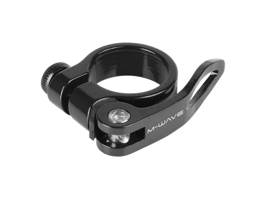 M-Wave Clampy QR - Sadelrørs klampe - Aluminium - Quick Release  - Sort - Str. 34.9 mm