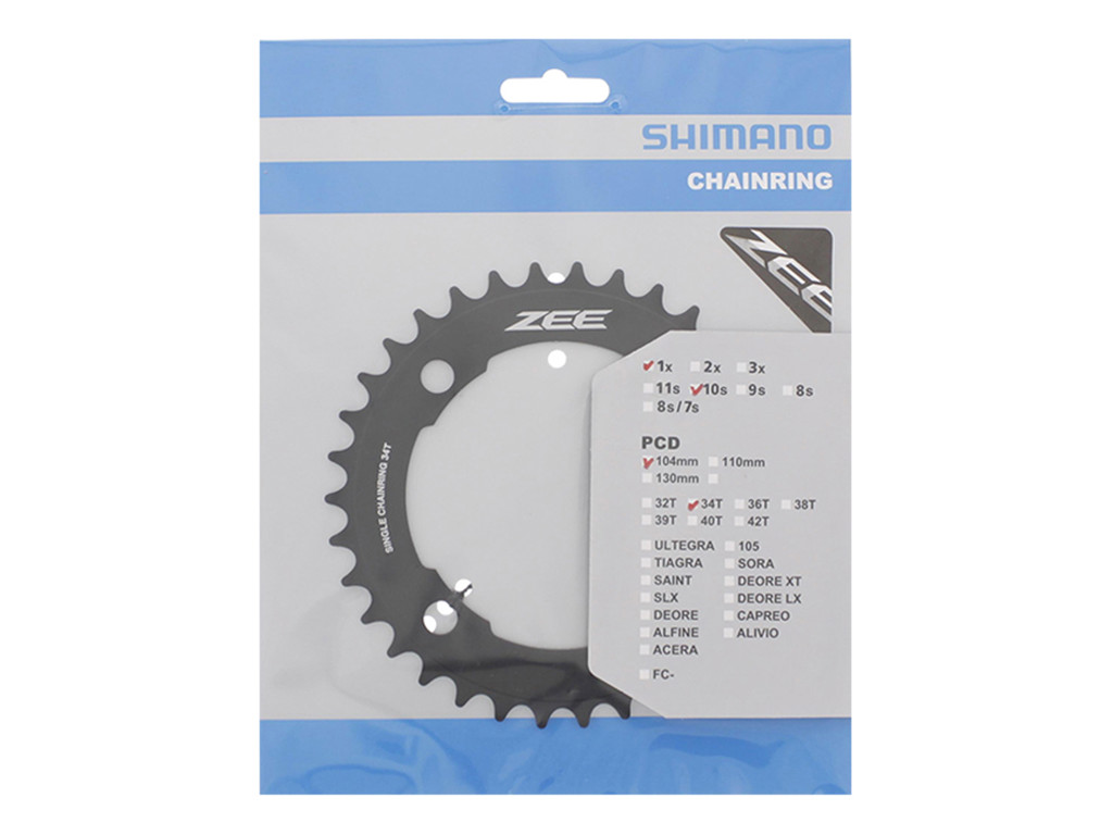 Shimano Zee - 34 tands klinge MTB - BCD104 - Sort - FC-M640