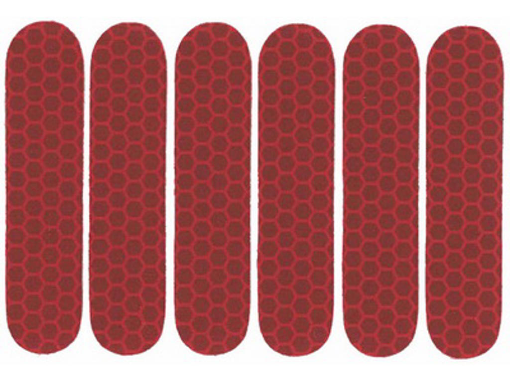 Refleks ark med 6 stk. Rød