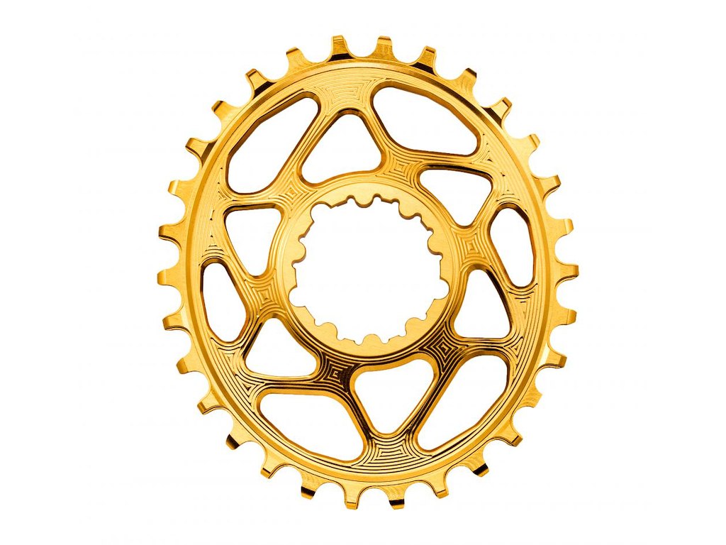 Absolute Black Klinge 30T direkte montering Oval SRAM GXP Guld