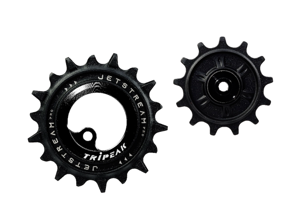 Tripeak Oversized pulleyhjul Jetstream pro keramiske lejer Shimano MTB SGS 13T/18T 11S/12S sort Tripeak Oversized pulleyhjul Jetstream pro keramiske lejer Shimano MTB SGS 13T/18T 11S/12S sort